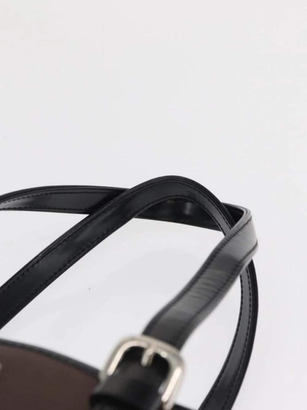 Burberrys Blue Label Tote Bag Nylon Brown Silver Auth - Picture 12 of 15